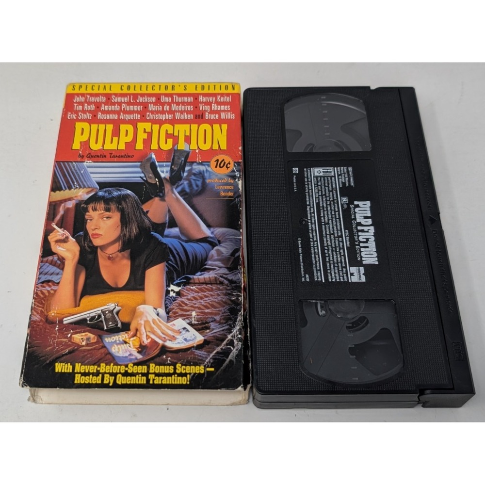 Pulp Fiction (VHS, 1996) Special Collectors Edition Quentin Tarantino Crime Noir